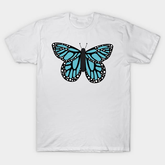 Light blue butterfly T-Shirt by tothemoons